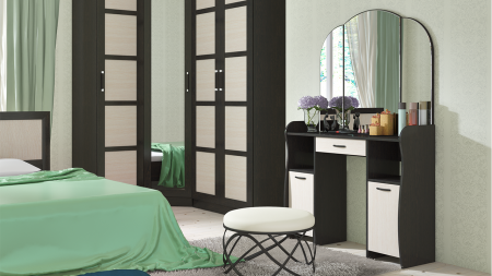 Туалетный Столик с Зеркалом Софи №2 Разные Цвета/Ш-1068 × Г-330 × В-1620 мм