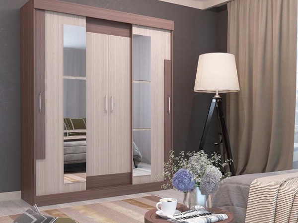 Шкаф-Купе Фиджи (Ш-1500/1700 х В-2100 х Г-540 мм)/Разные Цвета 