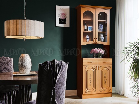 Буфет Лиза-2  МДФ 2-х Створчатый/Ольха (Ш-800 x Г-430 х В-2250)