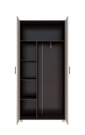 ШКАФ «ВЕГА» Ш-01 Венге/Дуб Молочный (Ш-858хВ-1856хГ-452 мм)